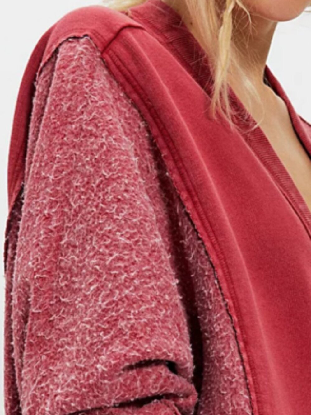 NWT We The Free Dreamy Blue Cardi in Stolen Kiss (Red) - Picture 6 of 13